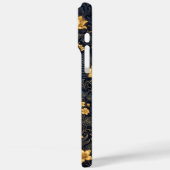 Mitternachts-Gold-Botanikblüte Case-Mate iPhone Hülle (Rückseite / Links)