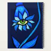Mitternachts-Gothic-Eye-Flower - Dunkelblaue Botan Planer (Rückseite)