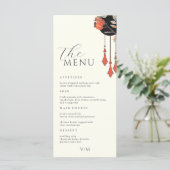 Mitternachts-Herbst-Hochzeits-Einladung Hochzeit Menükarte (Stehend Vorderseite)