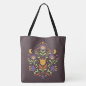 Mitternachts-Himmel-Folk-Garten Tasche (Rückseite)