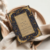 Mitternachts-Himmels-Barock-Hochzeit Save The Date