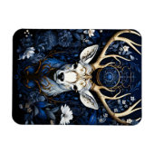 Mitternachts-Himmels-Blumen-Gotischer Hirsch Magnet (Horizontal)