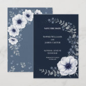 Mitternachts-Himmels-Botanische Anemone Save The Date (Vorne/Hinten)