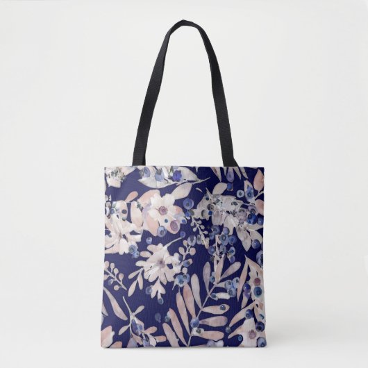 Mitternachts Indigo Eukalyptus & Blaubeer Botanik Tasche (Vorderseite)
