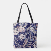 Mitternachts Indigo Eukalyptus und Blaubeer Botani Tasche (Rückseite)