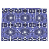Mitternachts-Indigo-Kaleidoskop Große Geschenktüte (Rückseite)
