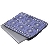 Mitternachts-Indigo-Kaleidoskop Laptopschutzhülle (Vorne Knopf)