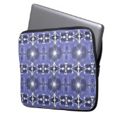 Mitternachts-Indigo-Kaleidoskop Laptopschutzhülle (Vorderseite Links)