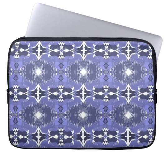 Mitternachts-Indigo-Kaleidoskop Laptopschutzhülle (Vorderseite)