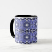 Mitternachts-Indigo-Kaleidoskop  Tasse (Vorderseite Links)