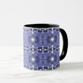 Mitternachts-Indigo-Kaleidoskop  Tasse (VorderseiteRechts)