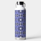 Mitternachts-Indigo-Kaleidoskop Trinkflasche (Vorderseite)