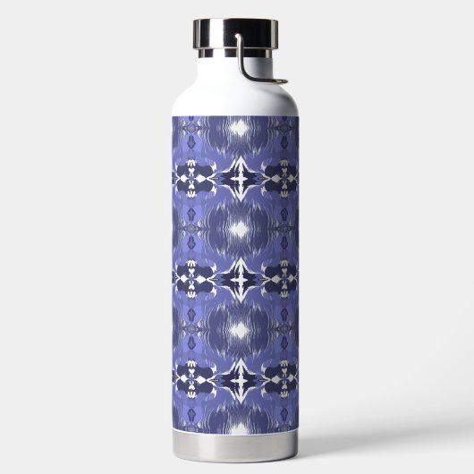 Mitternachts-Indigo-Kaleidoskop Trinkflasche (links)