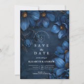 Mitternachts-Kupfergarten-Hochzeit Save The Date (Vorderseite)
