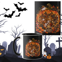 Mitternachts-Kürbismarkt Kuschelige Halloween-Geis