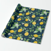 Mitternachts-Limonenblüten-Geschenk Geschenkpapier (Ungerollt)