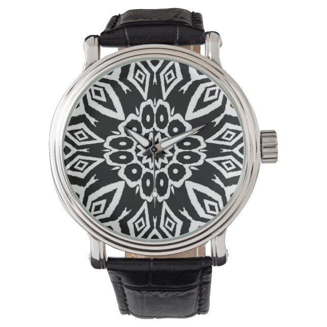 Mitternachts-Mandala Armbanduhr (Vorderseite)