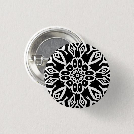 Mitternachts-Mandala Button (Vorne & Hinten)
