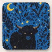 Mitternachts-Moo-Untersetzer Getränkeuntersetzer (Vorderseite)