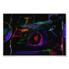 Mitternachts-Neon - Lumineszente Echos Fotodruck