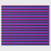 Mitternachts Neonstreifen Geschenkpapier (Flach)