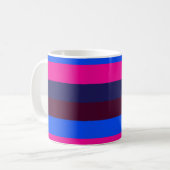Mitternachts Neonstreifen Kaffeetasse (Vorderseite Links)