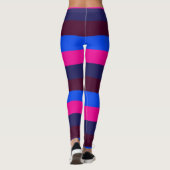 Mitternachts Neonstreifen Leggings (Rückseite)