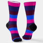 Mitternachts Neonstreifen Socken (Gewinkelt)