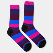 Mitternachts Neonstreifen Socken (Rechts)