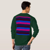 Mitternachts Neonstreifen T-Shirt (Schwarz voll)