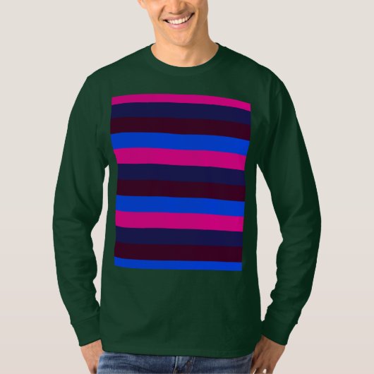 Mitternachts Neonstreifen T-Shirt (Vorderseite)