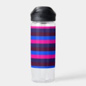 Mitternachts Neonstreifen Trinkflasche (Rückseite)