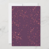 Mitternachts-Purple-Sparkle-Hochzeit Einladung (Rückseite)