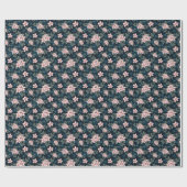 Mitternachts Ruhiger Garten Geschenkpapier (Flach)