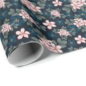 Mitternachts Ruhiger Garten Geschenkpapier (Rolleneckpunkt)