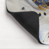 Mitternachts Saphir-Marmor mit Goldfäden Mousepad (Ecke)