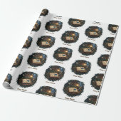 Mitternachts-Schnee Open Book Geschenkpapier (Ungerollt)