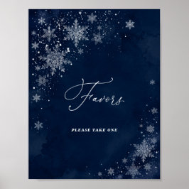 Mitternachts-Schneeflocken-Brautparty-Geschenke-Sc Poster