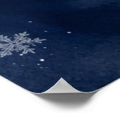 Mitternachts-Schneeflocken Winter Brautparty Willk Poster (Ecke)