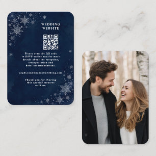 Mitternachts-Schneeflocken Winter-Hochzeitseinschl Begleitkarte