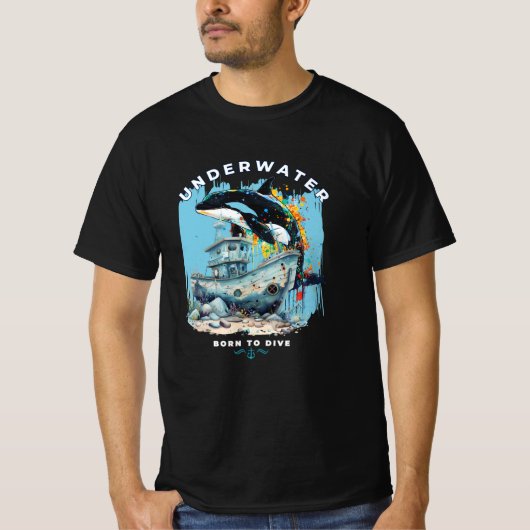 Mitternachts-Sommer-Orca T-Shirt (Vorderseite)
