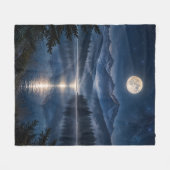 Mitternachts-Wilderness-Luxus-Fleece-Decke Fleecedecke (Vorderseite (Horizontal))