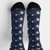 Mitternachts-Winterblumen-Socken Socken (Oben)