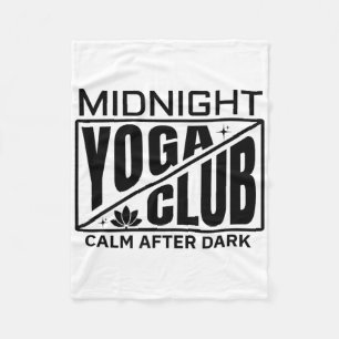 Mitternachts-Yoga-Club Lustiger Meditationslehrer Fleecedecke
