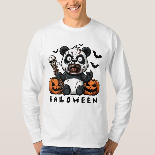 Mitternachts-Zombie-Panda T-Shirt (Vorderseite)