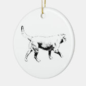 Mitternachtsallee Lab-Spaziergang Keramik Ornament (Links)