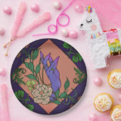 "Mitternachtsangebot" - Botanische Hand & Bloom Pappteller (Party)