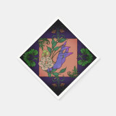 "Mitternachtsangebot" - Botanische Hand & Bloom Serviette (Ecke)