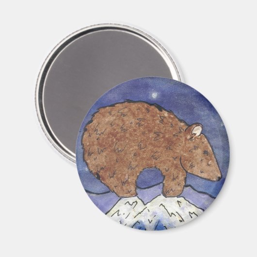 Mitternachtsbär Magnet (Vorderseite/Rückseite)
