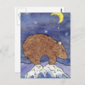 Mitternachtsbär Postkarte (Vorne/Hinten)